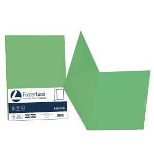 Cartelline semplici Luce - 200 gr - 25x34 cm - verde - Favini - conf. 50 pezzi - immagine 1
