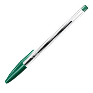 Penna a sfera Cristal  - punta media 1,0mm - verde - Bic - conf. 50 pezzi - immagine 1