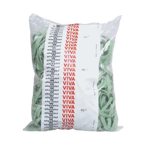 Elastici fettuccia - diametro 7 x 0,8 cm - gomma - 1 kg - verde - Viva - immagine 1