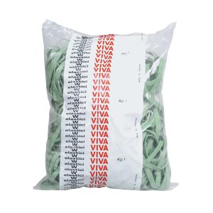 Elastici fettuccia - diametro 15 x 0,8 cm - gomma - 1 kg - verde - Viva - immagine 1