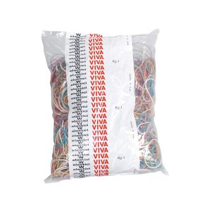 Elastici ad anello - misure e colori assortiti - 1 kg - gomma - Viva - immagine 1