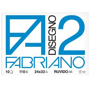 Album F2 - 24x33cm - 110gr - 10 fogli - ruvido - punto metallo - Fabriano - immagine 1