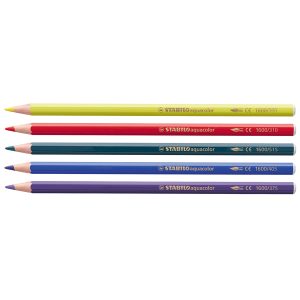 Pastello Aquacolor 1624 - tratto 2,80 mm - colori assortiti - Stabilo - astuccio 24 pezzi - immagine 2