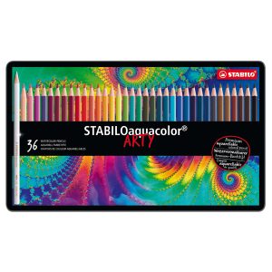 Pastello Aquacolor 1636 - tratto 2,80 mm - colori assortiti - Stabilo - astuccio 36 pezzi - immagine 1