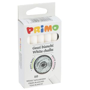 Gessetti tondi - ø 9x80 mm - bianco - Primo - Scatola 10 gessetti tondi - immagine 1