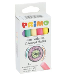 Gessetti tondi - ø 9x80 mm - colorati - Primo - Scatola 10 gessetti tondi - immagine 1