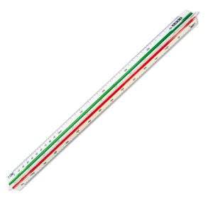 Scalimetro Isoteck - 30cm - per edilizia - scale 1:100-200-250-300-400-500 - Arda - immagine 1