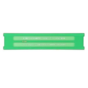 Normografo lettere e cifre Uni - 2,5mm - verde - Arda - immagine 1