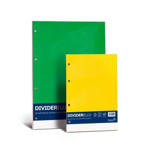 Separatore Dividerello - cartoncino colorato 220 gr - A4 - mix 5 colori - Favini - set da 10 fogli - immagine 1