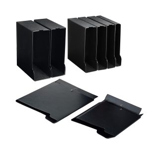 Custodia per raccoglitori 50 - 29,5x31,5 cm - dorso 8 cm - nero - Sei rota - immagine 1