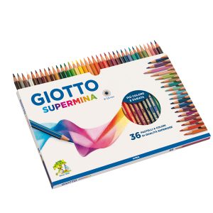 Pastello Supermina - mina 3,8 mm - colori assortiti - Giotto - astuccio 36 pezzi - immagine 2