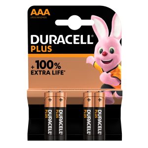 Pila Mini Stilo AAA Plus100 - MN2400 - Duracell - blister 4 pezzi - immagine 1
