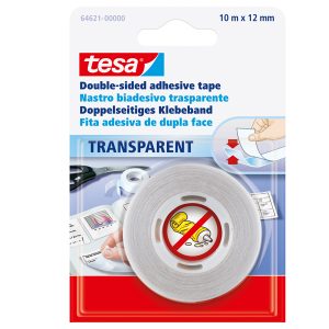 Nastro biadesivo - 10 m x 1,2 cm - trasparente - Tesa - immagine 1