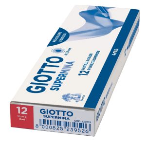 Pastello Supermina - mina 3,8 mm - rosso 12 - Giotto - immagine 2