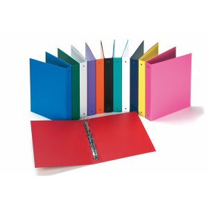 Raccoglitore Europa - 4 anelli tondi 30 mm - dorso 4 cm - 22x30 cm - colori assortiti - Favorit - immagine 1