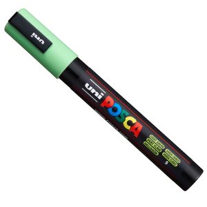 Marcatore a base d'acqua Uni Posca PC5M  - punta  tonda media da 1,8mm a 2,5mm - verde - Uni Mitsubishi - immagine 1