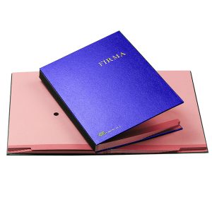 Libro firma - 14 intercalari rinforzati - 24x34 cm - blu - Fraschini - immagine 1