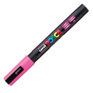 Marcatore a base d'acqua Uni Posca PC3M  - punta fine da 0,9mm a 1,3mm - rosa - Uni Mitsubishi - immagine 1