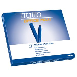 Pennarelli Office punta feltro - punta maxi - tratto 0,80-2,00mm - blu  - Tratto - conf. 12 pezzi - immagine 2