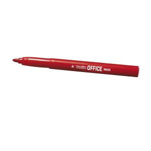 Pennarelli Office punta feltro - punta maxi - tratto 0,80-2,00mm - rosso  - Tratto - conf. 12 pezzi - immagine 1