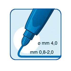 Pennarelli Office punta feltro - punta maxi - tratto 0,80-2,00mm - rosso  - Tratto - conf. 12 pezzi - immagine 3
