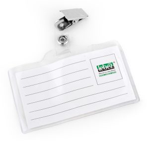 Portabadge con clip - 9,3 x 6 cm - Lebez - conf. 50 pezzi - immagine 1