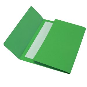 Cartelline a busta - cartoncino Bristol 200 gr - 26x34 cm - verde - Cartotecnica del Garda - conf. 25 pezzi - immagine 1