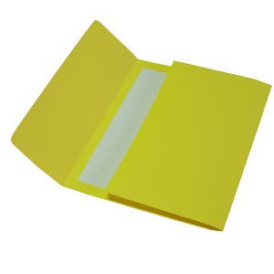 Cartelline a busta - cartoncino Bristol 200 gr - 26x34 cm - giallo - Cartotecnica del Garda - conf. 25 pezzi - immagine 1