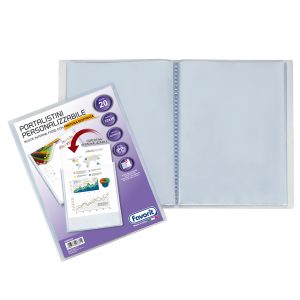 Portalistini personalizzabile Sviluppo - buccia - 22x30 cm - 20 buste - trasparente - Favorit - immagine 1