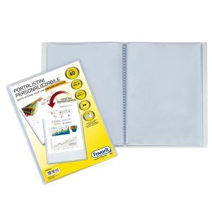 Portalistini personalizzabile Sviluppo - buccia - 22x30 cm - 40 buste - trasparente - Favorit - immagine 1