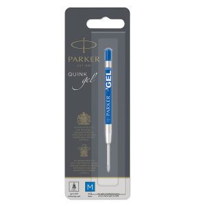 Refill sfera QuinkGel - punta media - metallo - blu - Parker - immagine 1