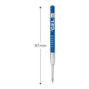 Refill sfera QuinkGel - punta media - metallo - blu - Parker - immagine 3