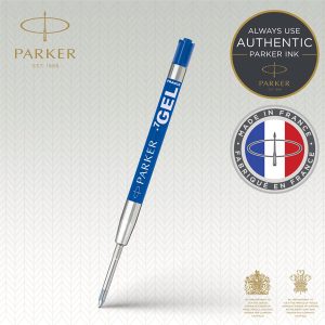 Refill sfera QuinkGel - punta media - metallo - blu - Parker - immagine 4