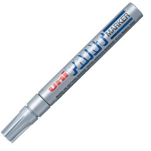 Marcatore Uni Paint PX20 - punta 2,8mm - argento - Uni Mitsubishi - immagine 1
