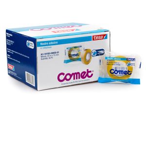 Nastro adesivo - 1,5 cm x 33 m - cellophane - trasparente - Comet - immagine 1