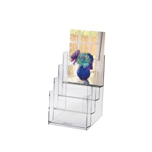 Portadepliant -16,5 x 24 x 14 cm - plastica - trasparente - Lebez - immagine 1