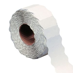Etichetta a onda - removibile - 26x12 mm - bianco - Markin - rotolo da 1500 etichette - immagine 1