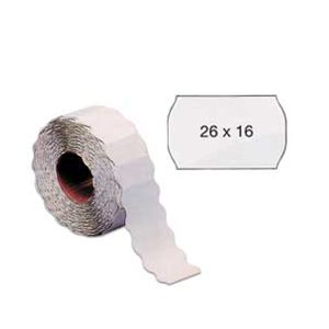 Etichetta a onda - removibile - 26x16 mm - bianco - Markin - rotolo da 1000 etichette - immagine 1