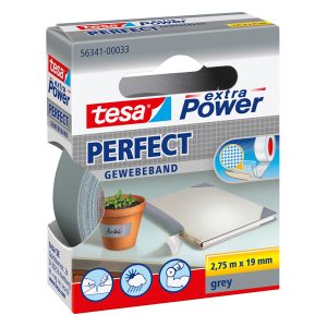 Nastro adesivo telato XP Perfect - 1,9 cm x 2,7 m - grigio - Tesa - immagine 1