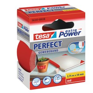 Nastro adesivo telato XP Perfect - 3,8 cm x 2,7 m - rosso - Tesa - immagine 1