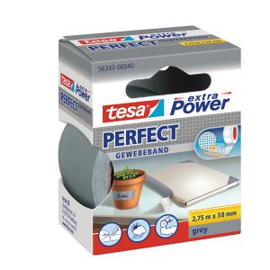 Nastro adesivo telato XP Perfect - 3,8 cm x 2,7 m - grigio - Tesa - immagine 1