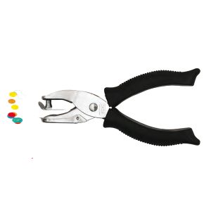 Perforatore a pinza 5840 - 1 foro 6 mm - impugnatura gommata - nero - Lebez - immagine 1
