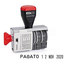 Timbro 04000/WD datario + Polinomio - 12 diciture 4 mm - Colop® - immagine 1