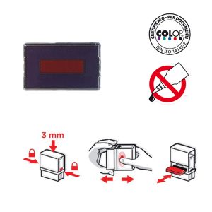 Tampone di ricambio E/2300/2 - rosso/blu - Colop - immagine 1