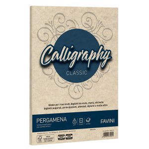 Carta Calligraphy Pergamena - A4 - 90 gr - A4 - sabbia 02 - Favini - conf. 50 fogli - immagine 1