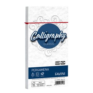 Busta Calligraphy Pergamena - 110 x 220 mm - 90 gr - bianco 01 - Favini - conf. 25 pezzi - immagine 1