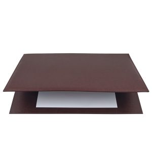 Sottomani doppio in similpelle - marrone scuro - 48 x 32cm - City Time - immagine 1