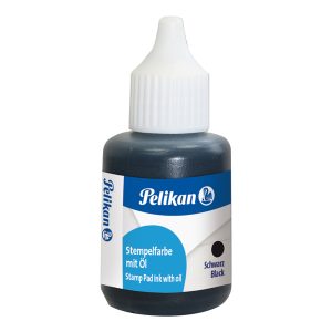 Inchiostro per timbri in metallo - con olio - 30 ml - nero - Pelikan - immagine 1