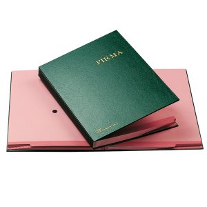 Libro firma - 14 intercalari rinforzati - 24x34 cm - verde - Fraschini - immagine 1