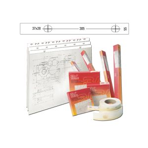 Banda appendi disegni - 55 mm x 50 m - PVC - bianco opaco - Djois - immagine 1
